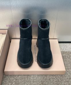 Gianvito Rossi, Sergio Rosie 2024 Winter New Thick Bottom Round Head Fur Integrated Snow Womoe708zn0