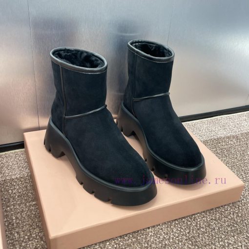 Gianvito Rossi, Sergio Rosie 2024 Winter New Thick Bottom Round Head Fur Integrated Snow Womoe708zn0 - Image 4