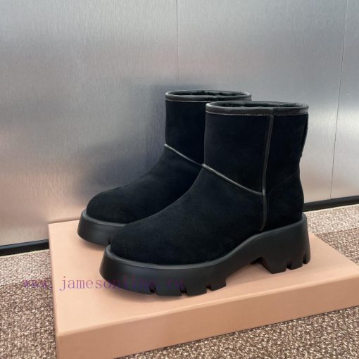 Gianvito Rossi, Sergio Rosie 2024 Winter New Thick Bottom Round Head Fur Integrated Snow Womoe708zn0 - Image 6