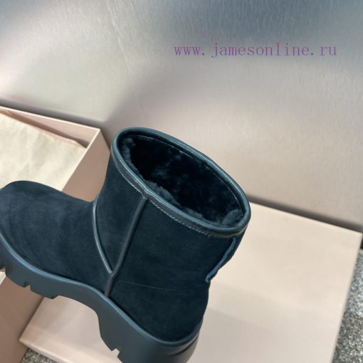 Gianvito Rossi, Sergio Rosie 2024 Winter New Thick Bottom Round Head Fur Integrated Snow Womoe708zn0 - Image 9