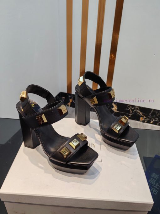 Out, 𝘽𝙖𝙡 * 𝙖𝙞𝙣 Balmain 2023 Spring/Summer Fashion Show Hentian High Water Platform SandalsBrr57c507r - Image 3