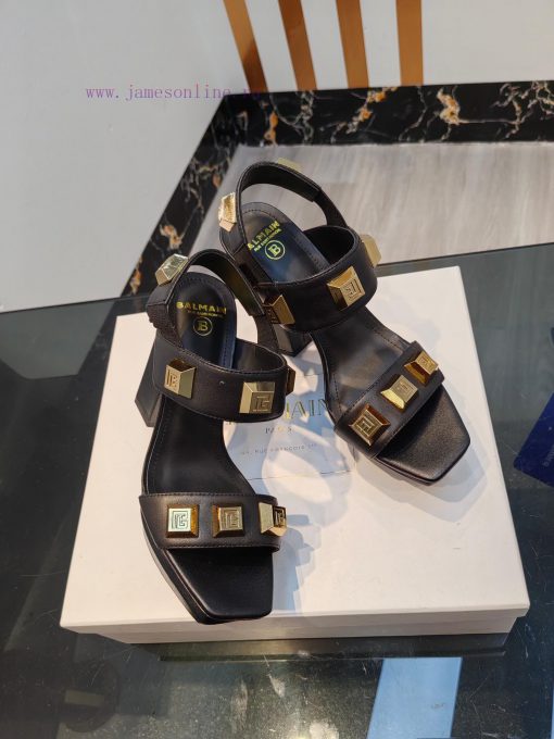 Out, 𝘽𝙖𝙡 * 𝙖𝙞𝙣 Balmain 2023 Spring/Summer Fashion Show Hentian High Water Platform SandalsBrr57c507r - Image 8