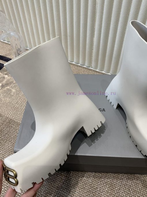 Balenciaga Parisian Family Square Head Thick Bottom Rain BootsMinimalist design, cool, absurahgjssca - Image 6