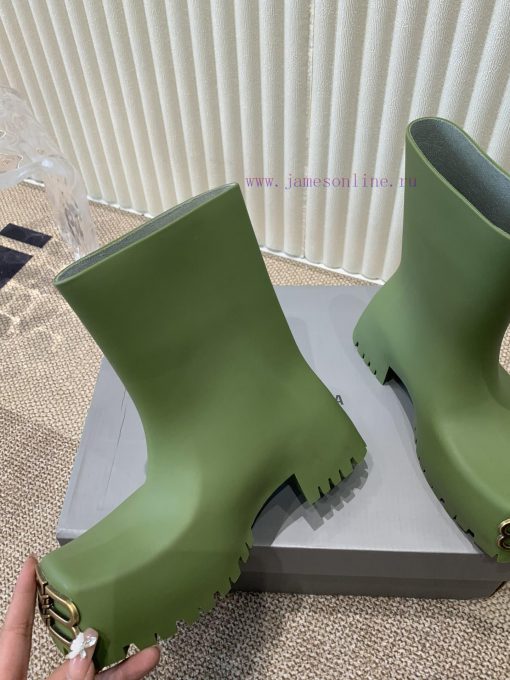 Balenciaga Parisian Family Square Head Thick Bottom Rain BootsMinimalist design, cool, absurl1dm3k89 - Image 9