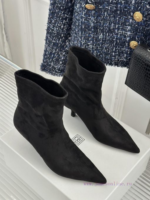 Toteme designer niche brand classic autumn and winter kitten with pointed toe bootsA niche bsdpbz335 - Image 5
