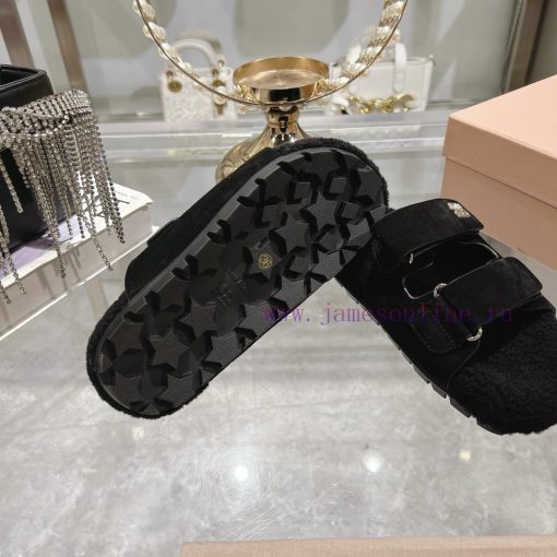 Miu Home 2024 Autumn/Winter New Wool SlippersSuper comfortable Miu fur mop, simple, beautifuao8cpb2a - Image 10