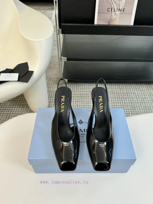 8.5cmPRADA/PRADA ClassicTriangle logo single shoe seriesThe simple design is probably its mouks3ui6y - Image 2