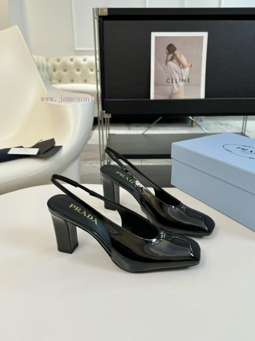 8.5cmPRADA/PRADA ClassicTriangle logo single shoe seriesThe simple design is probably its mouks3ui6y - Image 3