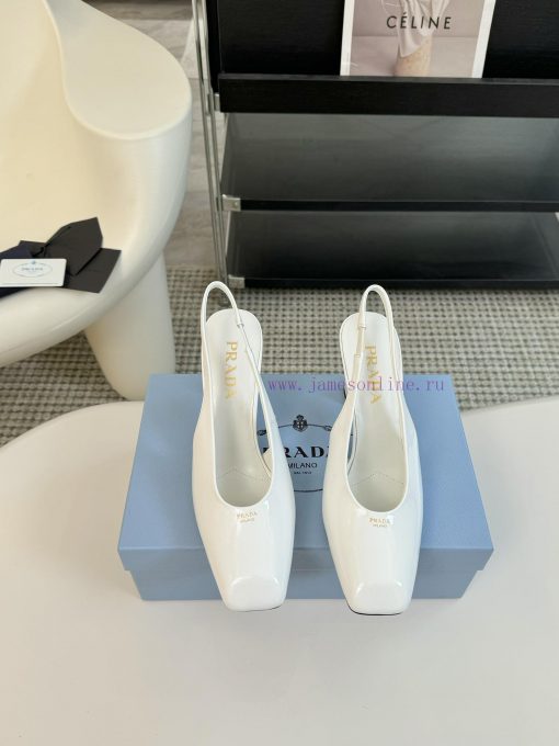 8.5cmPRADA/PRADA ClassicTriangle logo single shoe seriesThe simple design is probably its mto01fb07 - Image 2