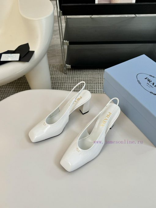 8.5cmPRADA/PRADA ClassicTriangle logo single shoe seriesThe simple design is probably its mto01fb07 - Image 4
