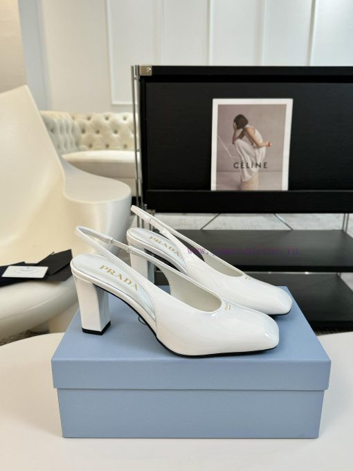 8.5cmPRADA/PRADA ClassicTriangle logo single shoe seriesThe simple design is probably its mto01fb07 - Image 5