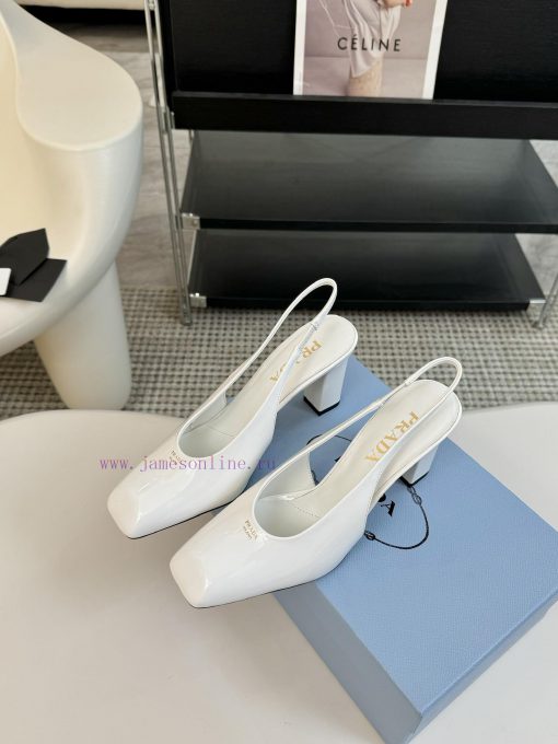 8.5cmPRADA/PRADA ClassicTriangle logo single shoe seriesThe simple design is probably its mto01fb07 - Image 6