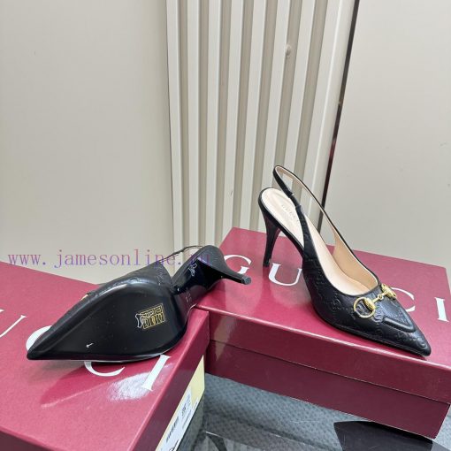 The 2025G new GUcc 𝐢 horseclip shallow mouth sandals feature pointed edges, elastic straps, 1kymqgz1 - Image 6