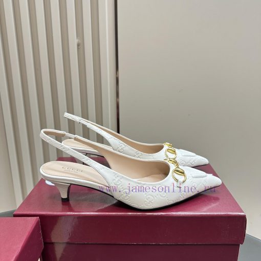The 2025G new GUcc 𝐢 horseclip shallow mouth sandals feature pointed edges, elastic straps, ifb4ryyp - Image 5