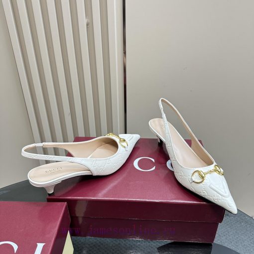 The 2025G new GUcc 𝐢 horseclip shallow mouth sandals feature pointed edges, elastic straps, ifb4ryyp - Image 7