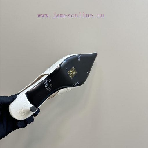 The 2025G new GUcc 𝐢 horseclip shallow mouth sandals feature pointed edges, elastic straps, ifb4ryyp - Image 10