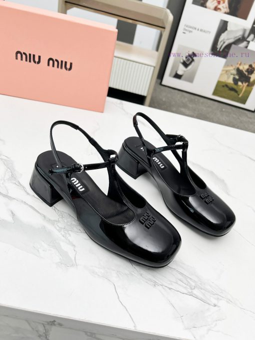 First release MIUMIU * Miu Miu rear empty sandals 2025 new model🤩 No matter how you wear it,3avjgo51 - Image 6