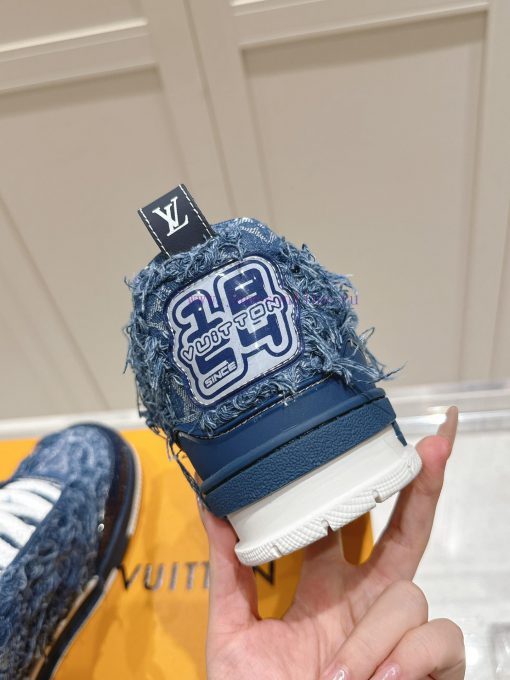 Men's styleThe LV skate tassel sneakers feature floral patterns on denim fabric, giving a vimtme6h9g - Image 8