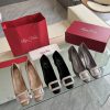 🪵 Roger Vivi 2025 Early Spring New RV Women's Shoes Bell Vivier Series Silk High Heels Singliijm73sz