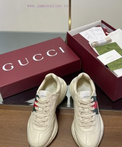 Gucci 2025 early spring Gucc'i Rhyton collection iconic red and green ribbon elements dad shd4mjno2d
