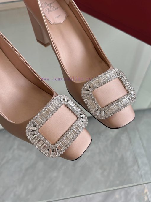 🪵RogerVivi2025 Early Spring New RV Women's Shoes BellVivier Series Silk High Heels Single Sh7d7lu7i1 - Image 8