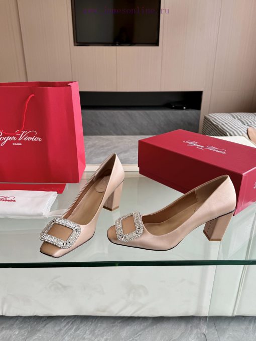🪵RogerVivi2025 Early Spring New RV Women's Shoes BellVivier Series Silk High Heels Single Sh7d7lu7i1 - Image 10