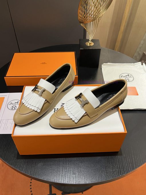HERMES - Hermes Classic H-Button Single Shoes - Le Fu Shoes Collection Edition 11 Reproductiloui7uip - Image 3