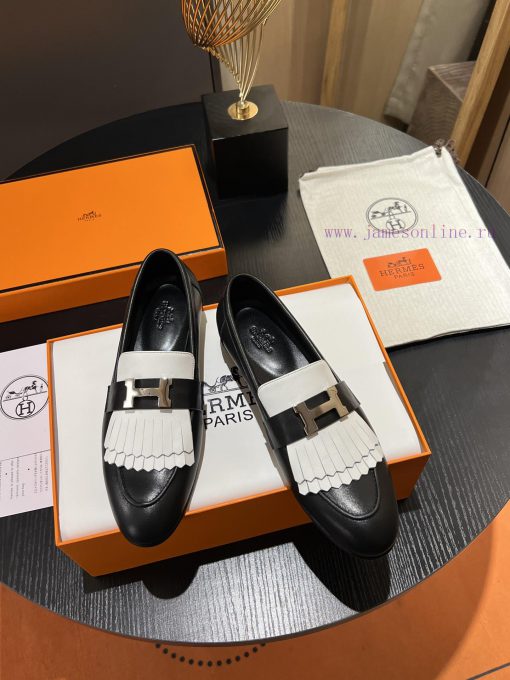 HERMES - Hermes Classic H-Button Single Shoes - Le Fu Shoes Collection Edition 11 Reproductisw6a4r7r - Image 3
