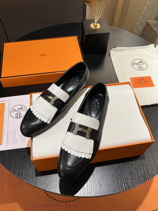 HERMES - Hermes Classic H-Button Single Shoes - Le Fu Shoes Collection Edition 11 Reproductisw6a4r7r - Image 5