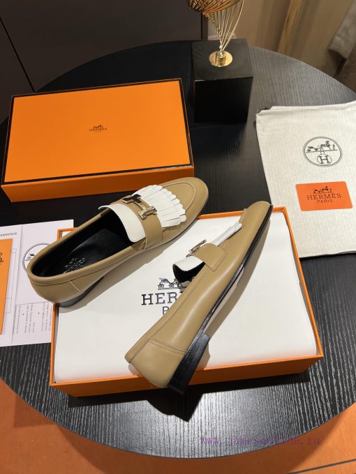 HERMES - Hermes Classic H-Button Single Shoes - Le Fu Shoes Collection Edition 11 Reproductiloui7uip - Image 7