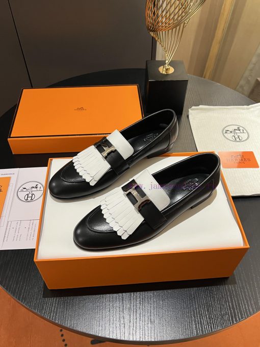 HERMES - Hermes Classic H-Button Single Shoes - Le Fu Shoes Collection Edition 11 Reproductisw6a4r7r - Image 7