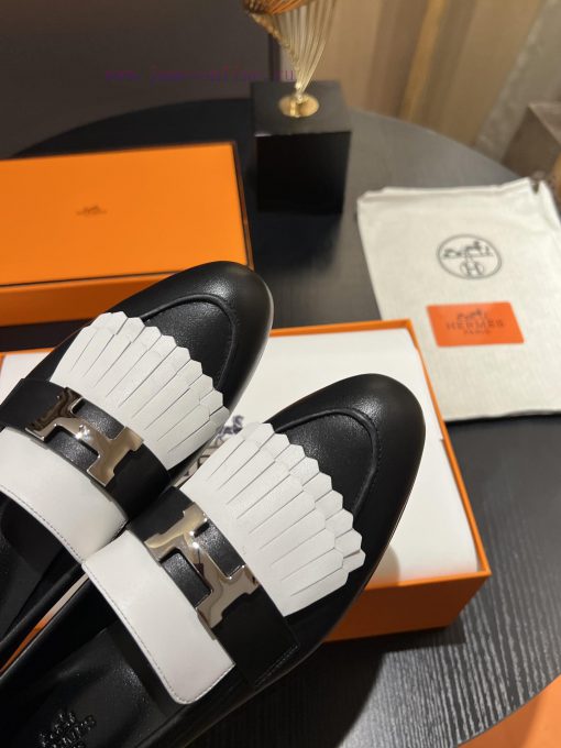 HERMES - Hermes Classic H-Button Single Shoes - Le Fu Shoes Collection Edition 11 Reproductisw6a4r7r - Image 8