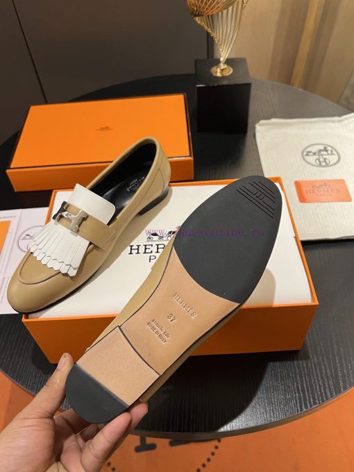 HERMES - Hermes Classic H-Button Single Shoes - Le Fu Shoes Collection Edition 11 Reproductiloui7uip - Image 9