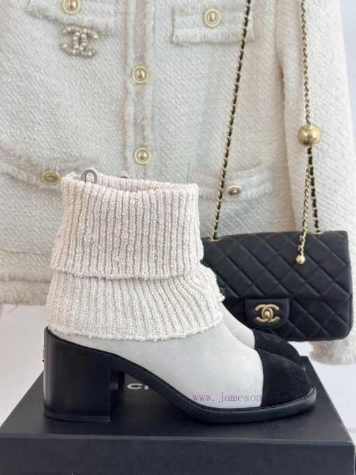 Chanel | Chanel 24K Autumn/Winter New Product Double CThick heeled socks bootsThis season's 4bjcaeb8 - Image 2