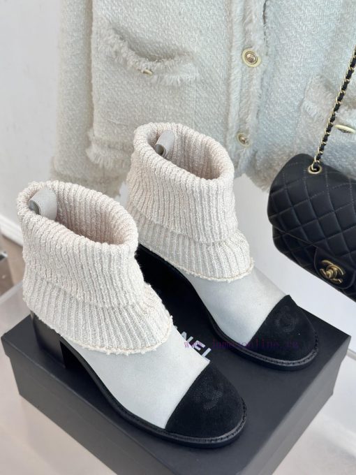 Chanel | Chanel 24K Autumn/Winter New Product Double CThick heeled socks bootsThis season's 4bjcaeb8 - Image 5