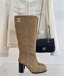 Chanel | Chanel 24c Autumn/Winter New ProductsDouble C thick heel boots seriesThe shoe upper55gudtmr