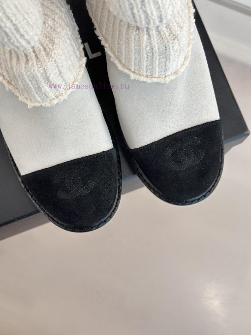Chanel | Chanel 24K Autumn/Winter New Product Double CThick heeled socks bootsThis season's 4bjcaeb8 - Image 8