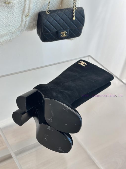 Chanel | Chanel 24c Autumn/Winter New ProductsDouble C thick heel boots seriesThe shoe upperifg50r2s - Image 10