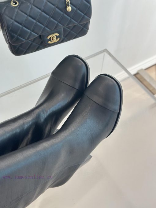 Chanel | Chanel 24c Autumn/Winter New ProductsDouble C thick heel boots seriesThe shoe upper8520x86p - Image 8
