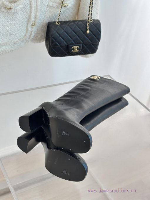 Chanel | Chanel 24c Autumn/Winter New ProductsDouble C thick heel boots seriesThe shoe upper8520x86p - Image 10