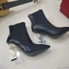 Saint Laurent high-heeled YSL boots with 2024 early autumn synchronization YSL decoration clf76ovlje
