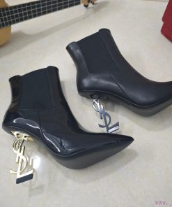 Saint Laurent high-heeled YSL boots with 2024 early autumn synchronization YSL decoration clf76ovlje