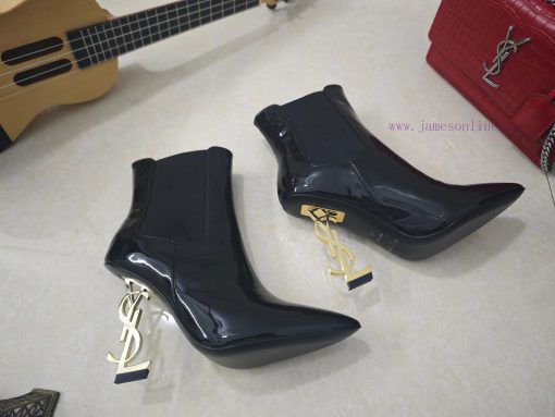 Saint Laurent high-heeled YSL boots with 2024 early autumn synchronization YSL decoration clf76ovlje - Image 4