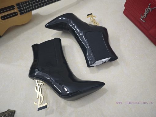 Saint Laurent high-heeled YSL boots with 2024 early autumn synchronization YSL decoration clf76ovlje - Image 10