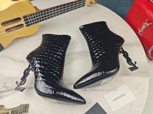 The new Saint Laurent YSL logo letter high-heeled boots for the 2024 autumn and winter Parishjz3lyuc - Image 8