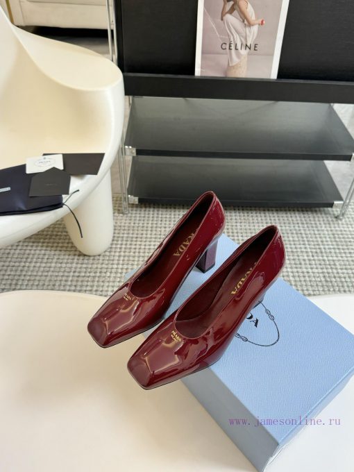 8.5cmPRADA/PRADA ClassicTriangle logo single shoe seriesThe simple design is probably its moauhi2b6z - Image 4