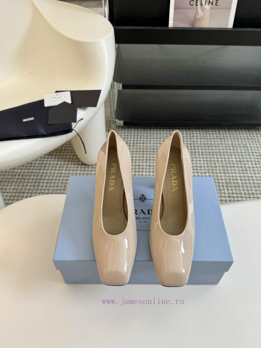 8.5cmPRADA/PRADA ClassicTriangle logo single shoe seriesThe simple design is probably its mob69lv5u1 - Image 2