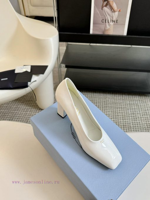8.5cmPRADA/PRADA ClassicTriangle logo single shoe seriesThe simple design is probably its mou5lo5pq9 - Image 3
