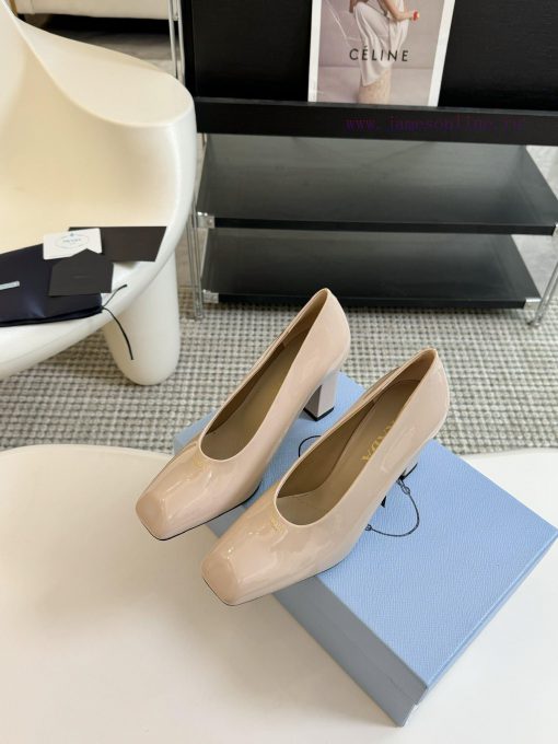 8.5cmPRADA/PRADA ClassicTriangle logo single shoe seriesThe simple design is probably its mob69lv5u1 - Image 4