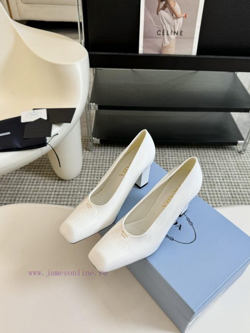 8.5cmPRADA/PRADA ClassicTriangle logo single shoe seriesThe simple design is probably its mou5lo5pq9 - Image 4